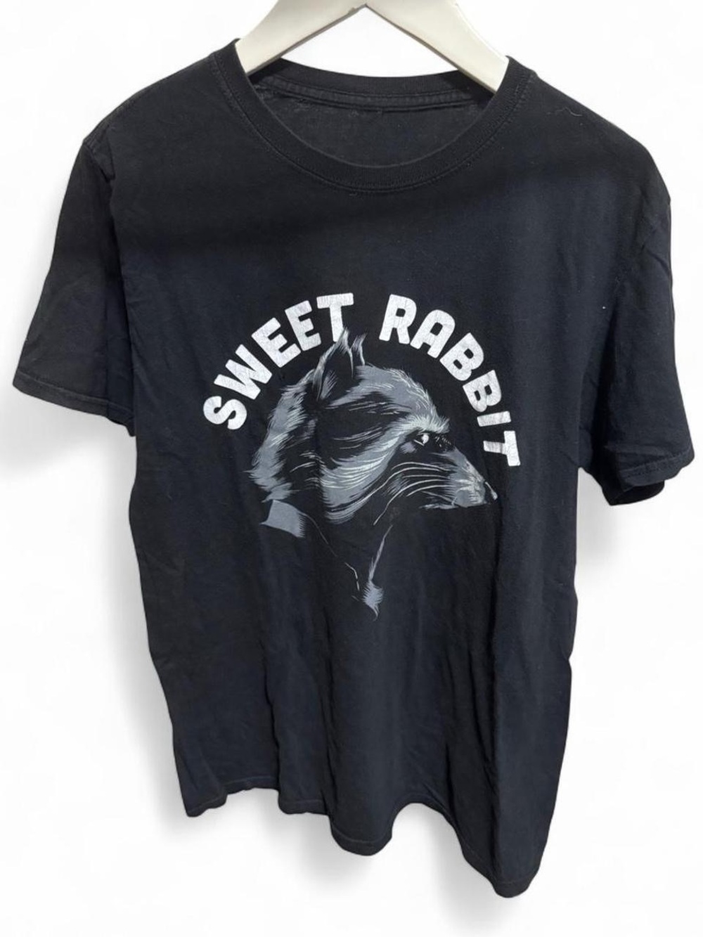 Sweet Rabbit Graphic Tee - Black Short Sleeve Shirt